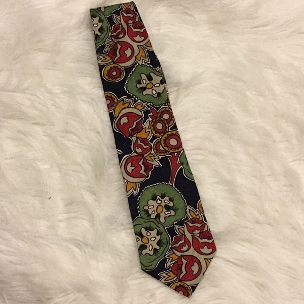 Mario Valentino Silk Abstract Pattern Tie